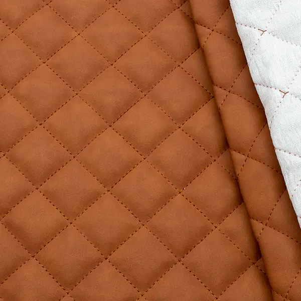 Polster PU Kunstleder "Quader-Stepp" Artikel Brick Farbe Lehm-Braun Schneller Versand