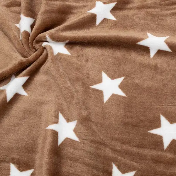 Wellness Fleece "Sterne XL" Farbe Beige Neu Im Sortiment