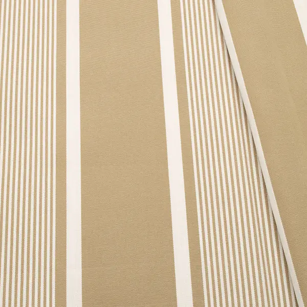Outdoorstoff "Streifen Mix" Artikel Karibik Farbe Beige-Weiss Geprüft