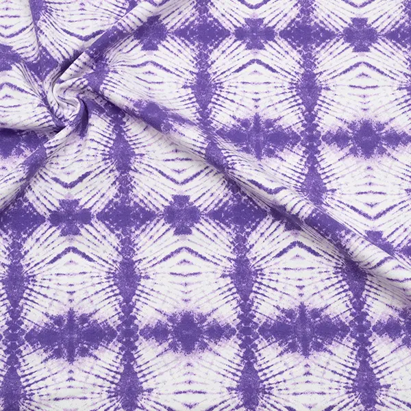 Sweatshirt Baumwollstoff French Terry "Batik Art" Farbe Lila Garantierte Lieferung