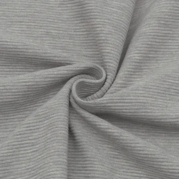 Ottoman Jersey Rippenoptik Farbe Hell-Grau meliert Direktkauf