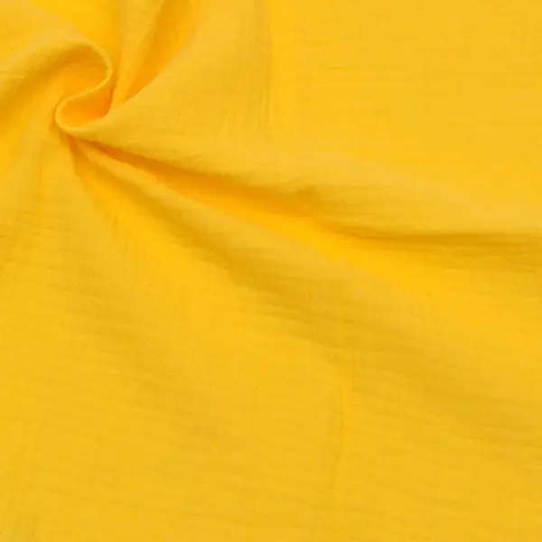 100% Baumwolle Musselin Double Gauze Farbe Gelb Markenprodukt