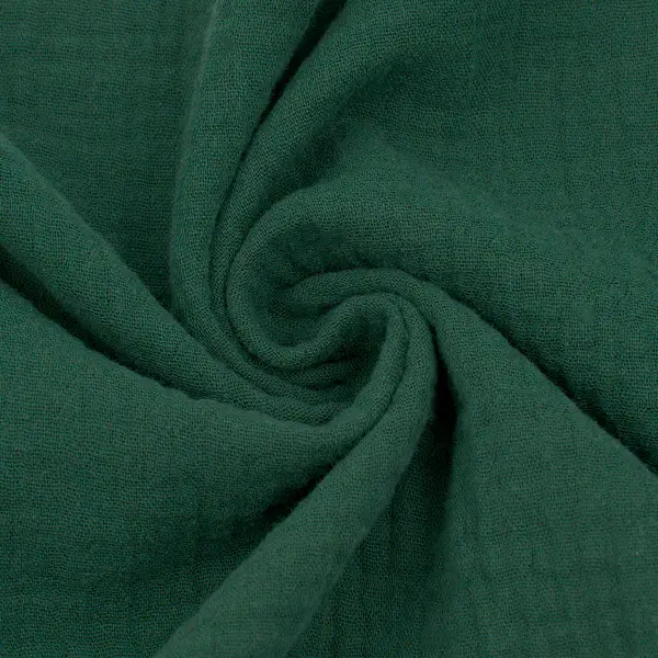 100% Baumwolle Musselin Double Gauze Farbe Flaschen-Grün Sonderangebot