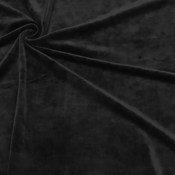 Stretch Samt "Basic Comfort 2" Farbe Schwarz Meistverkauft