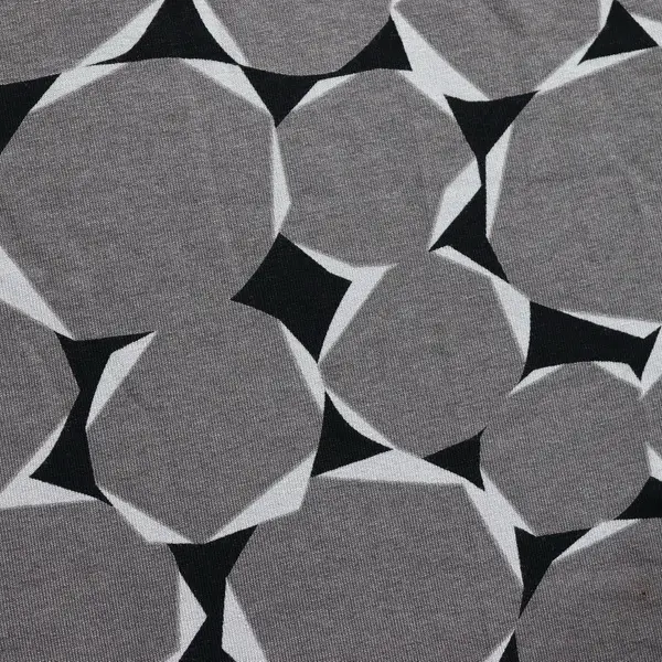 Viskose Stretch Jersey "Grafik Muster" Farbe Schwarz-Grau Preiswert