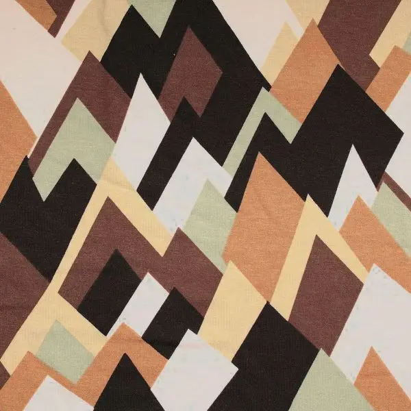 Viskose Stretch Jersey "Mosaik Rauten" Farbe Braun Top-Seller