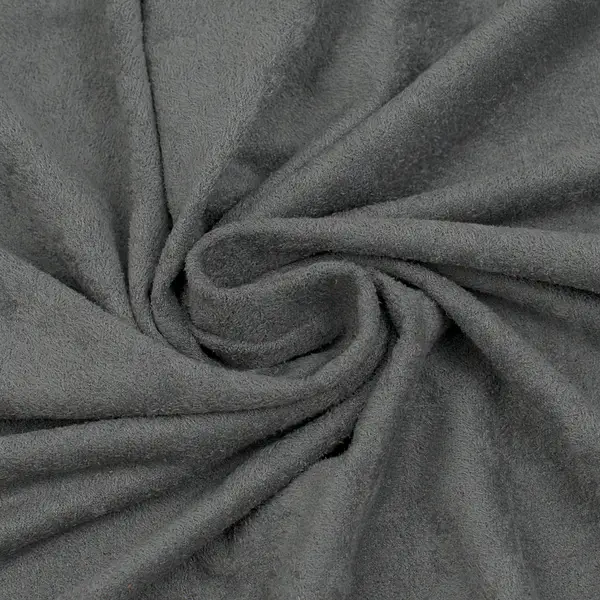 Stretch Wildlederimitat Suede Farbe Dunkel-Grau Expressversand