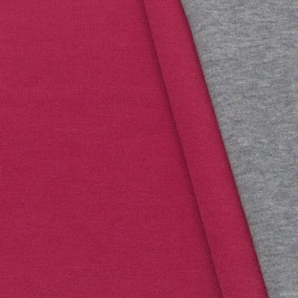 Strickstoff Doubleface Farbe Fuchsia-Grau Sofort Bestellen