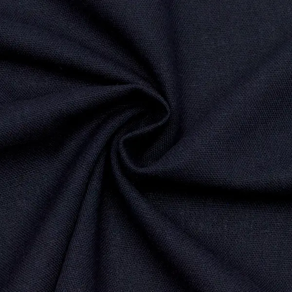 Viskose-Leinen-Mix Stoff Farbe Dunkel-Blau Jetzt Bestellen