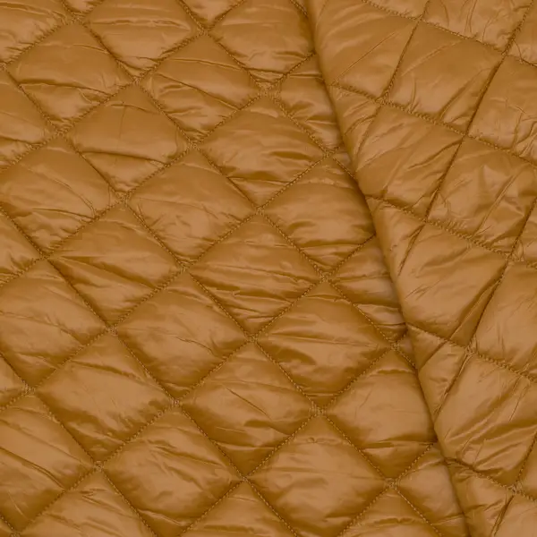 Sichere Zahlung Steppstoff "Quadrate Groß" Farbe Ocker