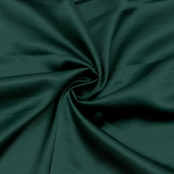 Echt Stretch Satin Stoff 2 Farbe Dunkel-Grün
