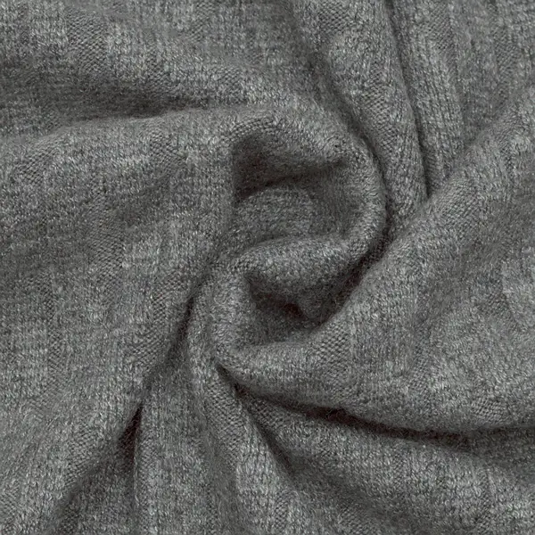 Sofort Bestellen Jacquard Strick Stoff "Zopfmuster 2" Farbe Grau