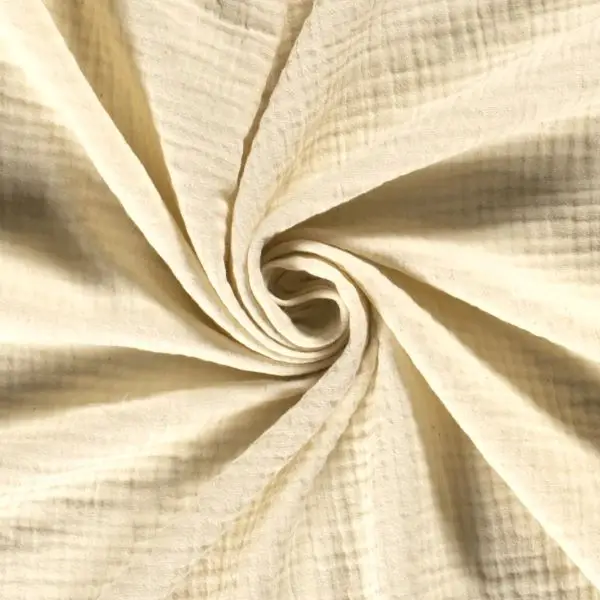 Rabatt 100% Baumwolle Musselin Double Gauze Farbe Ecru