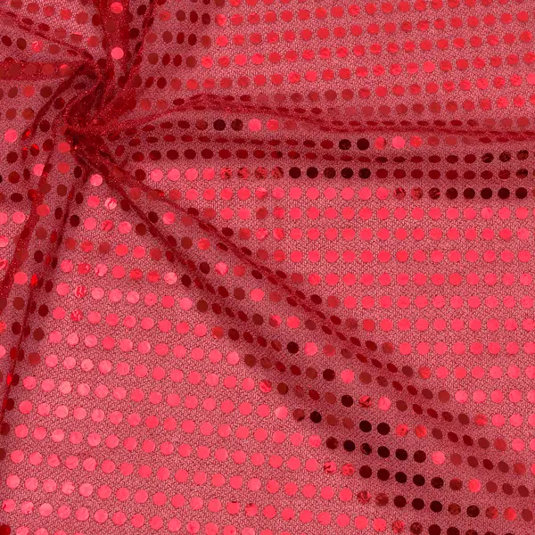 Paillettenstoff "Glamour" Farbe Rot Echt