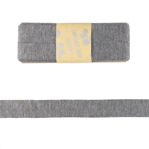 Preiswert 3m Viskose Schrägband 20mm Farbe Mittel-Grau melange