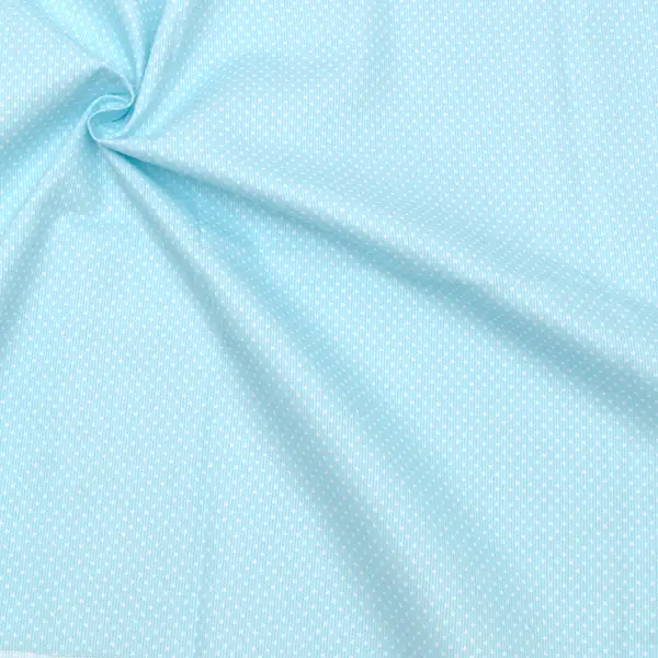 100% Baumwolle Piqué "Punkte mini" Farbe Hell-Blau Aktuell