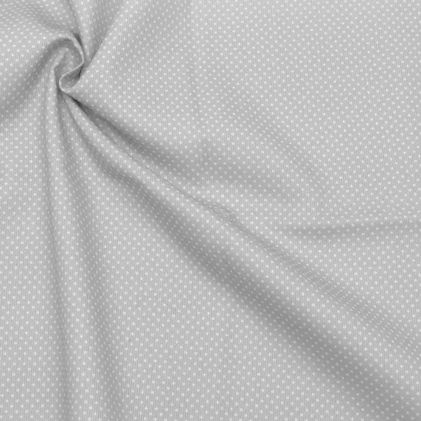 100% Baumwolle Piqué "Punkte mini" Farbe Hell-Grau Preisreduziert