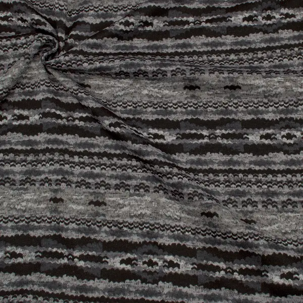 Strick Fleece "Norweger Style 5" Farbe Grau-Schwarz Markenprodukt