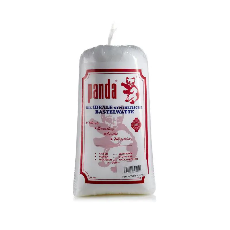 Rabatt Panda Dekowatte Bastelwatte 1,0kg Beutel Farbe Weiss