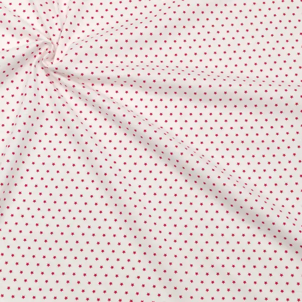 100% Baumwolle Jersey "Sterne mini 3" Farbe Weiss-Rot Schnäppchen
