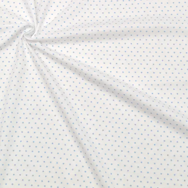 100% Baumwolle Jersey "Sterne mini 3" Farbe Weiss-Blau Meistverkauft