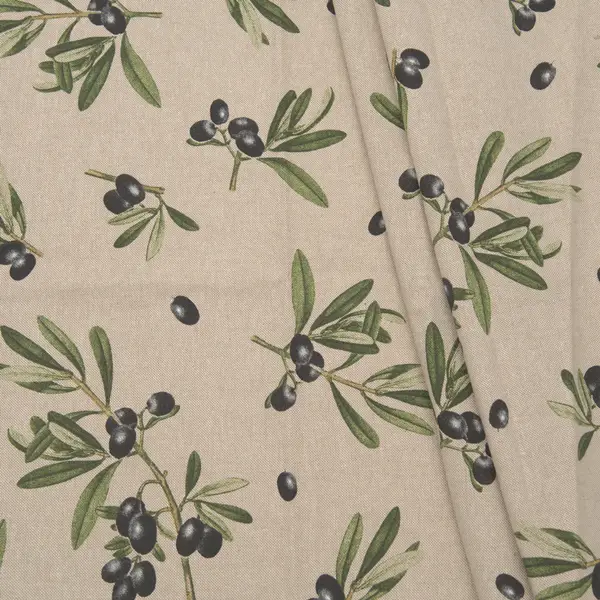 Nur Heute Dekostoff "Olivenzweige 3" Farbe Natur