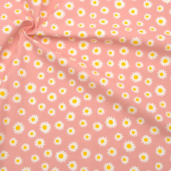 Billig Dekostoff "Gänseblümchen 3" Farbe Rosa