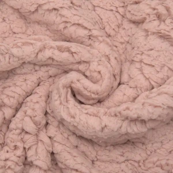 Sichere Zahlung Teddy Plüschstoff "Schaffell-Optik" Farbe Alt-Rosa