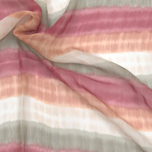 Viskose Crêpe "Batik Streifen" Farbe Multicolor Saisonangebot