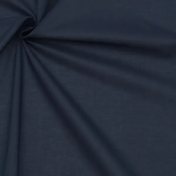 100% Baumwollstoff Voile "Silky Touch" Farbe Navy-Blau Geprüft