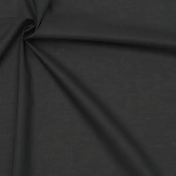 100% Baumwollstoff Voile "Silky Touch" Farbe Schwarz Zertifiziert