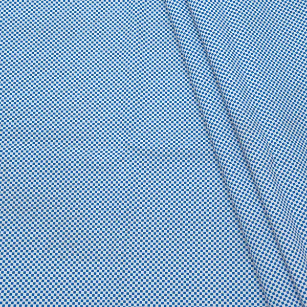 100% Baumwollstoff "Diamant Karo mini" Farbe Blau-Weiss Beliebt