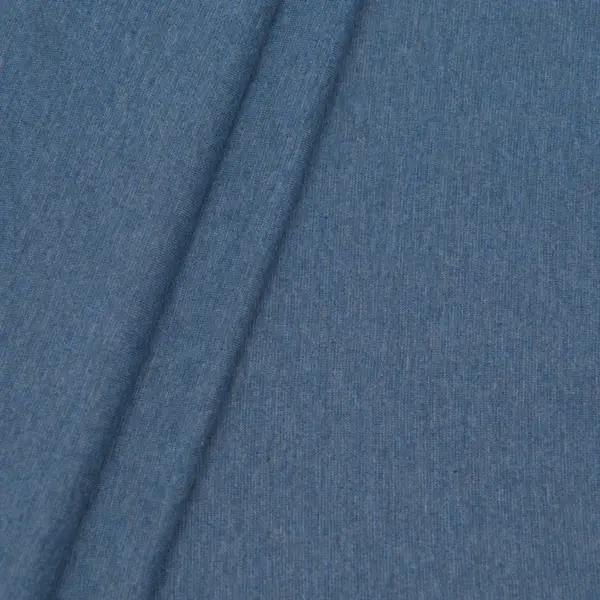 Nur Für Kurze Zeit Baumwoll Bündchenstoff "glatt" Farbe Indigo-Blau meliert