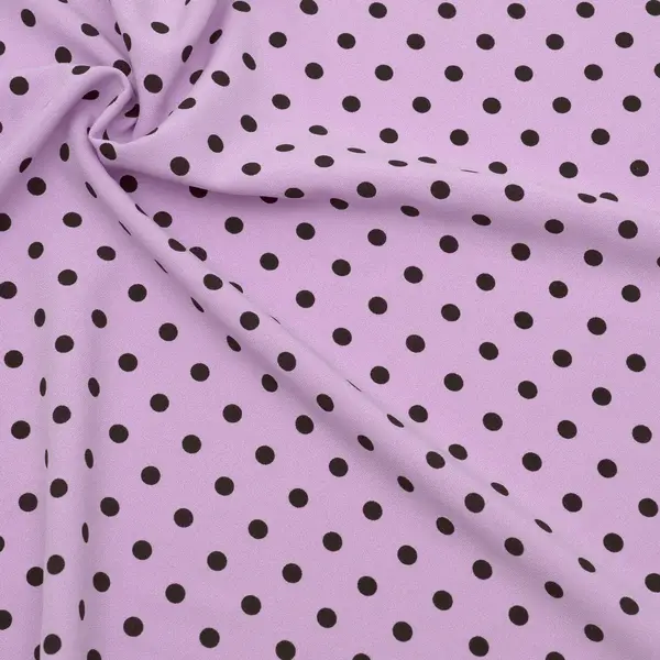 Polyester Crêpe "Punkte Klein" Farbe Flieder Schneller Versand