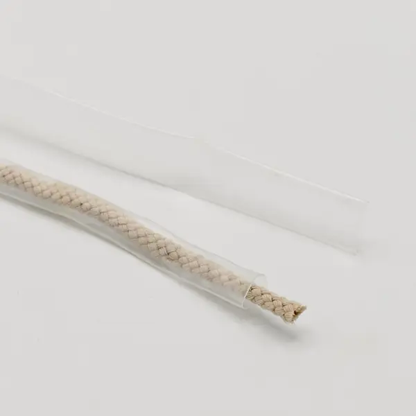 Schrumpfschlauch 10mm für Kordelenden Farbe Transparent Echt