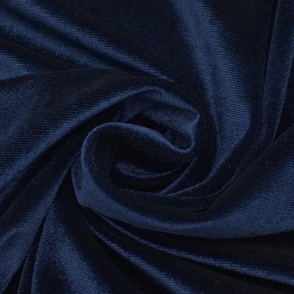 Stretch Pannesamt "Deluxe" Farbe Marine-Blau Günstig
