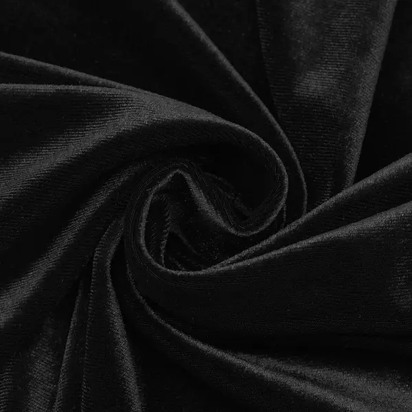 Stretch Pannesamt "Deluxe" Farbe Schwarz Meistverkauft