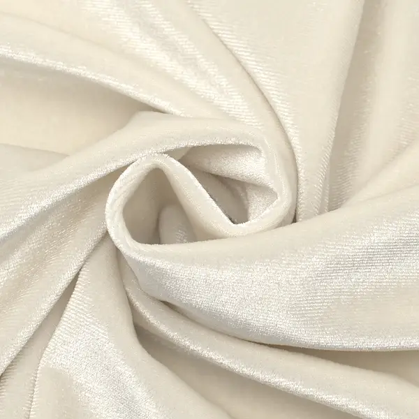 Sichere Zahlung Stretch Pannesamt "Deluxe" Farbe Ecru