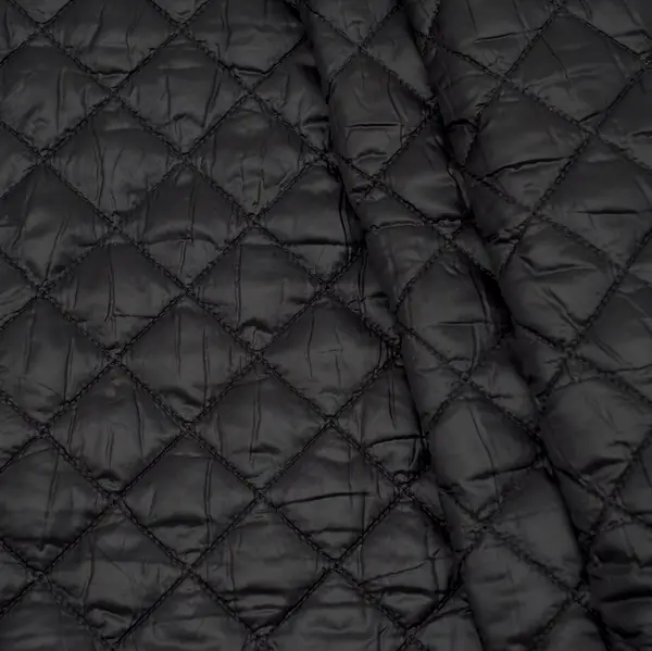 Steppstoff "Quadrate Klein" Farbe Schwarz Top-Preis