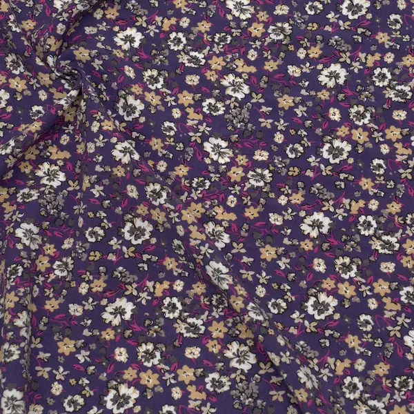 Sale 100% Viskose Javanaise "Streublümchen 8" Farbe Lila