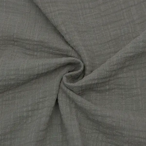 100% Baumwolle Musselin Double Gauze "Vintage" Farbe Dunkel-Grau Preis Gesenkt