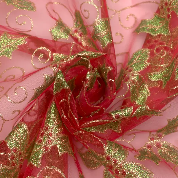 Nur Für Kurze Zeit Organza "Mistelzweige" Farbe Rot