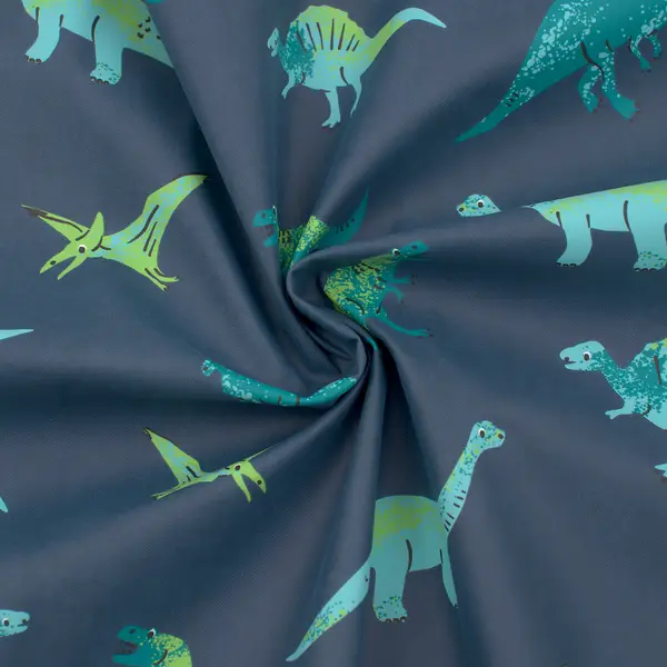 Regenjacken Outdoor Stoff "Dinosaurier Mix 4" Farbe Jeans-Blau Jetzt Bestellen