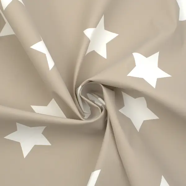 Regenjacken Outdoor Stoff "Sterne 2" Farbe Beige Markenprodukt