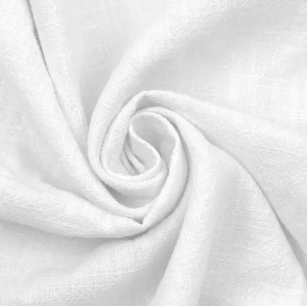 100% Leinen Stoff stonewashed Farbe Weiss Finale Aktion