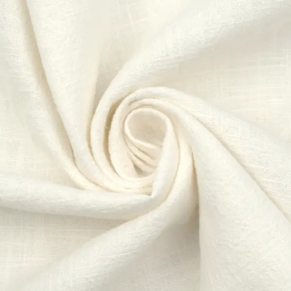 Sonderaktion 100% Leinen Stoff stonewashed Farbe Ecru