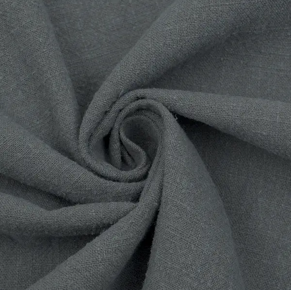 100% Leinen Stoff stonewashed Farbe Anthrazit Sofort Bestellen