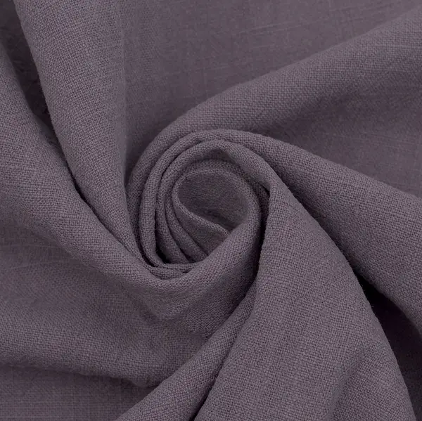 100% Leinen Stoff stonewashed Farbe Lila Preiswert