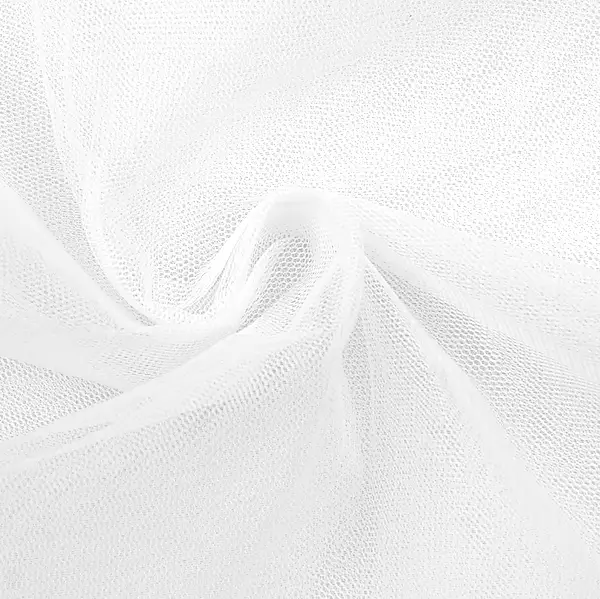 Rabatt Tüll Stoff Breite 300cm Farbe Weiss