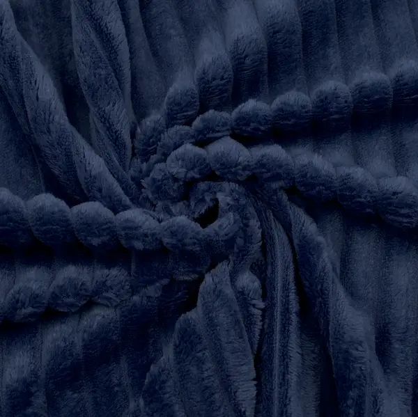 Schneller Versand Fellimitat Kunstfell mit Rippenstruktur Farbe Blau